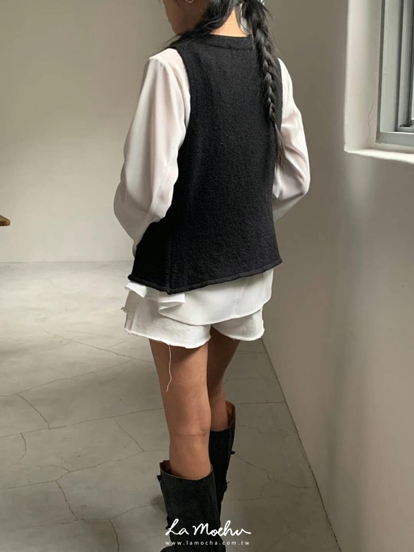 涼感毛巾布排釦背心